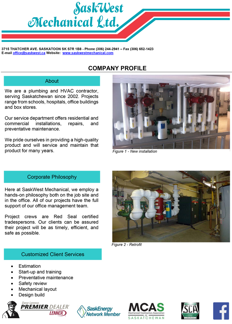 Saskwest Mechanical Corporate Profile